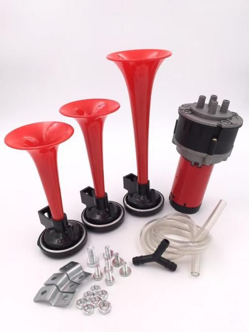 High-pitched multi-tube electrical horn and whistle